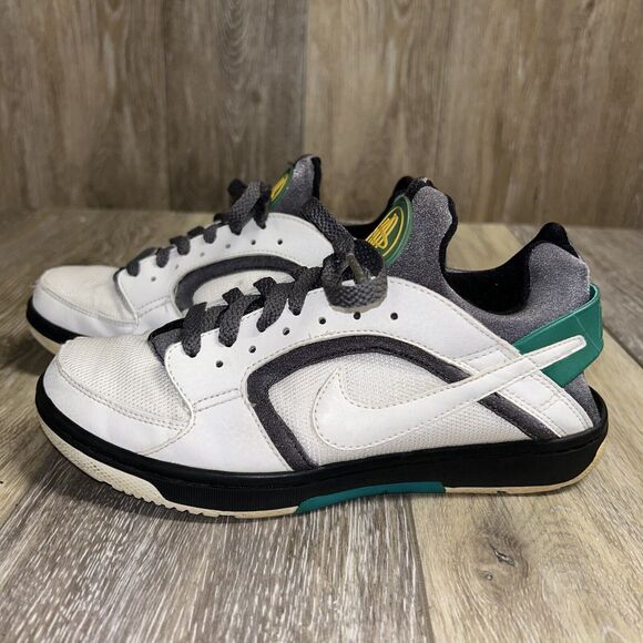 Nike Huarache Run Women's US Size 6 White Green Sneaker Shoes 385433-111 - Picture 5 of 11